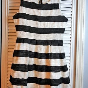 Great Material- Black and White Dress